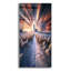 Art mural en verre épique «Lighthouse Sunrise 2» par Rey Klimt, 12 po x 24 po