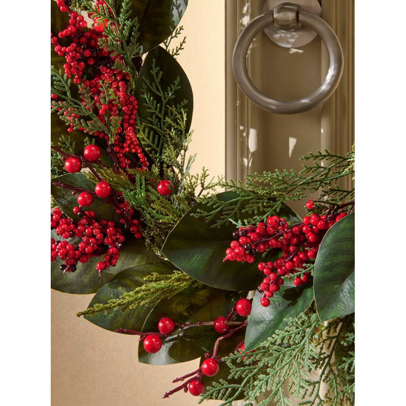 MAGNOLIA BERRY - 26" Artificial Christmas Wreath
