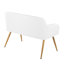 Banc à haut dossier en acier noir et similicuir, look moderne élégant, deux places, utilisation à l'intérieur, capacité de 500 lb, assemblage requis contemporain, banc, structure, limite,-130190927-130190926