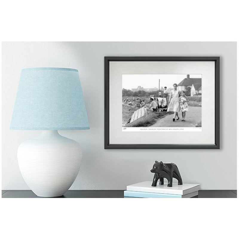 Maldon, Walking Together At Mill Beach C1965 by Francis Frith - Single Picture Frame Print, 40cm H x 50cm W x 2.3cm D