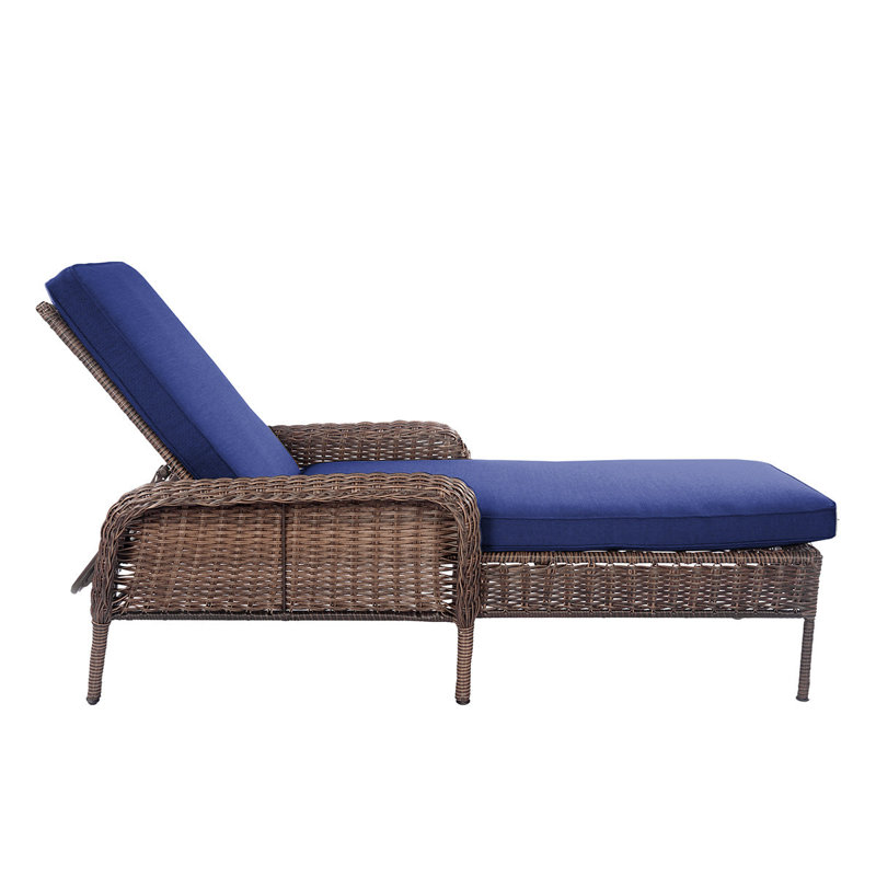 Chaise longue d'extérieur en osier Jadeann