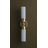 Modern Double Wall Sconce – Metal, Glass & Matte Black, Ivory White 2-Light Hardwired Dimmable Sconces for Dining Area or Bathroom in Transitional, Traditional, and Contemporary Style-2059616068