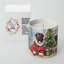 Bougie de Noël parfumée avec support en céramique