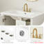 Meuble-lavabo 24 po avec lavabo en céramique, 3 tiroirs, support de porte et portes à fermeture en douceur-1271786299