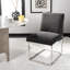 Chaise d'appoint rembourrée en acier inoxydable Athens-1226118018-1213203037
