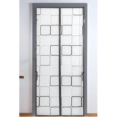 Insulated Door Curtain - 34X82 Inch Magnetic Thermal And Insulation Cover Self-Closing Privacy Screen Door Keep Cold/Heat Out
