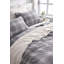 Ensemble de housse de couette réversible en coton standard gris / blanc 3 pièces Chrishona-282533989