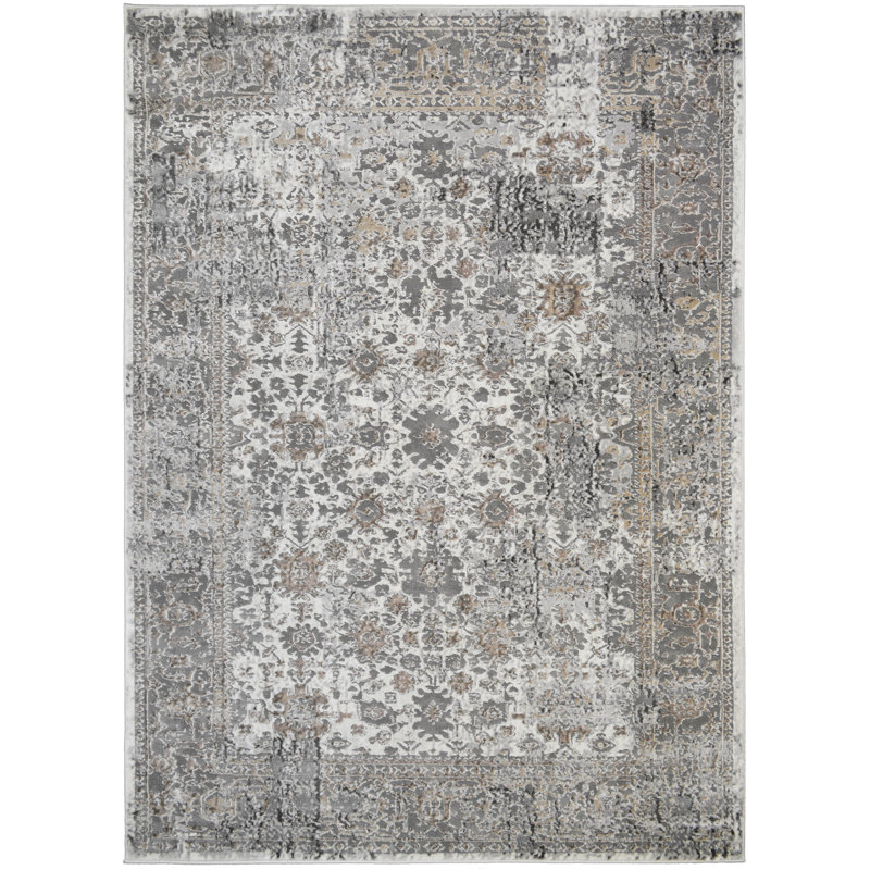 Tapis oriental gris Everest Fina, Rectangle 5 pi 3 po x 7 pi 3 po