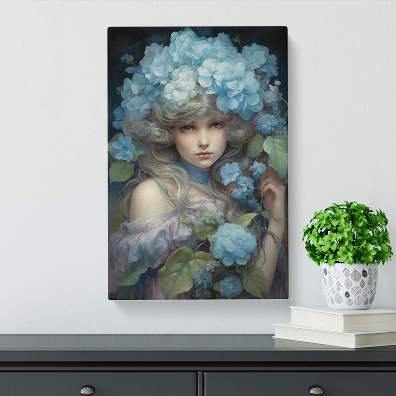 Hydrangea Victorian - Wrapped Canvas, 76cm H x 50cm W x 3cm D