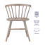 Meili Willow 4-Person 42" Round Solid Wood Dining Set-99481835
