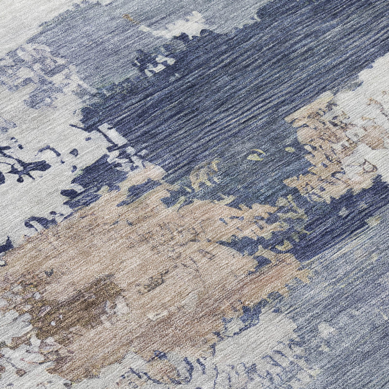 Machine Washable Indoor/Outdoor Kesler ACN2372 Abstract Rug, Rectangle 8' x 10'
