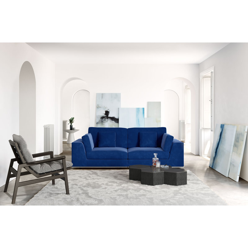 Fulton Lounge Chair In Mixed Marble Fabric