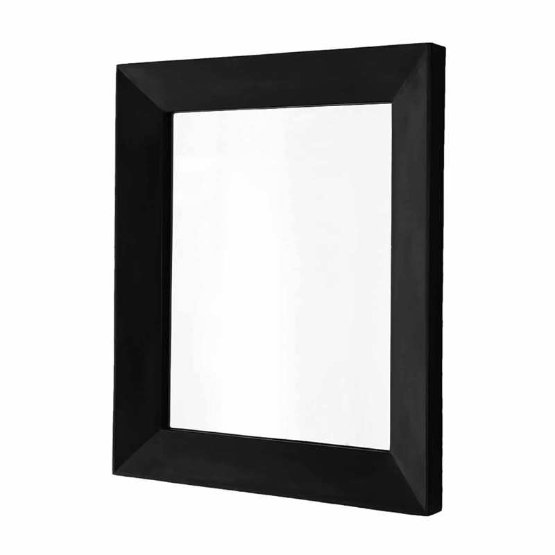 Portola Modern & Contemporary Beveled Bathroom / Vanity Mirror, 26" x 22", Charcoal