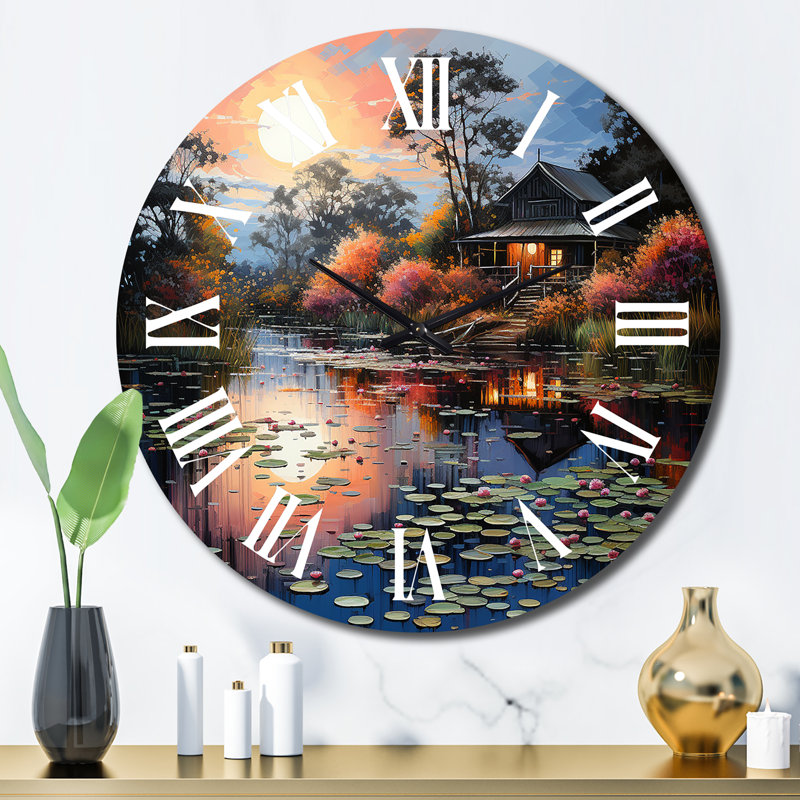 Horloge murale Lakehouse Shades of Tranquility, Grand