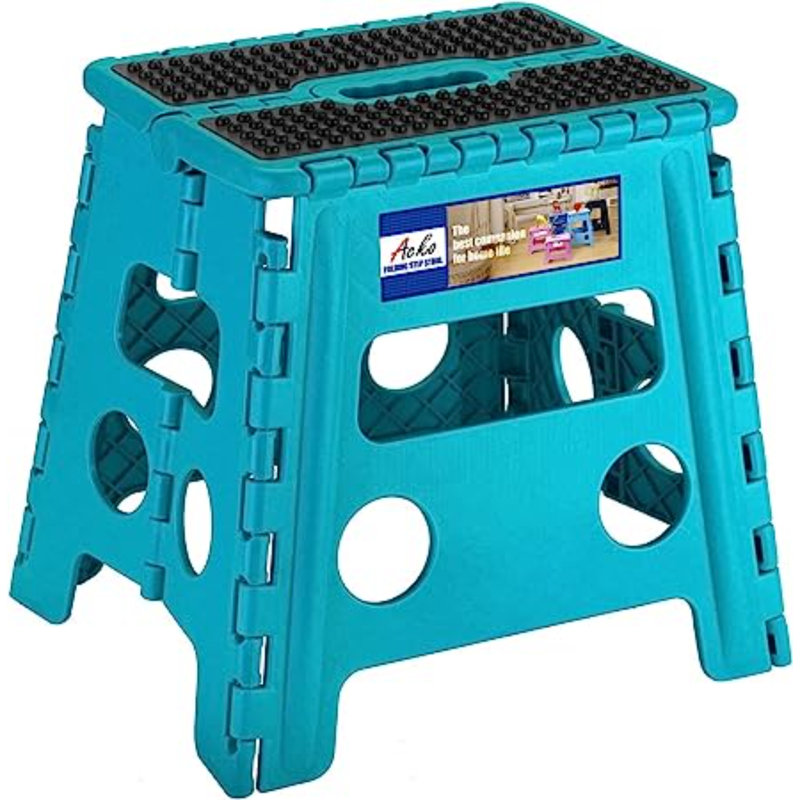 Akea Foldable Step Stool, Teal