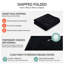 Tapis uni uni noir chiné lavable à la machine-1013412906