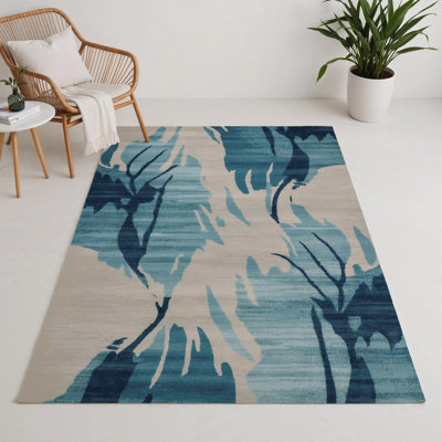 Tapis intérieur et extérieur brun Watercolor