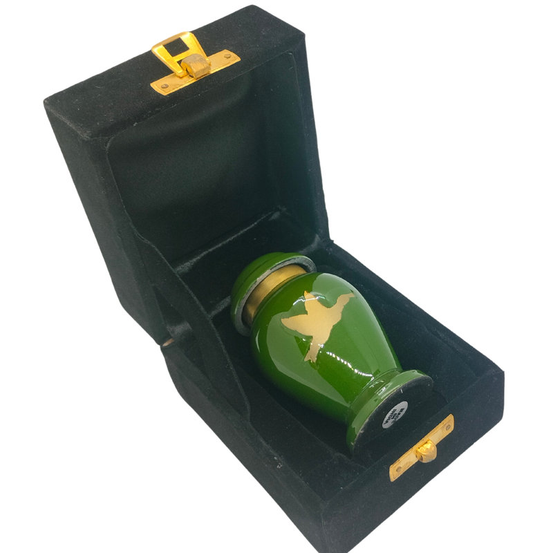 Rodier Handmade Flying Geese Keepsake, Green/Gold