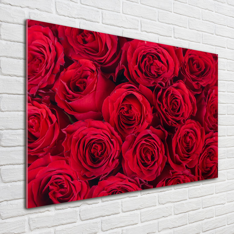 Roses - No Frame Print on Glass