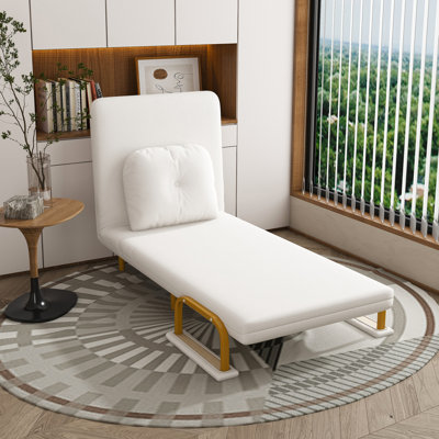 Folding Sofa Bed 3-In-1 Convertible Chair - 5-Position Adjustable Backrest With Pillow, Space-Saving Sleeper For Living Room, Bedroom & Office