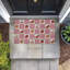 Tapis de porte rose à carreaux roses pour l'extérieur, par Lil 'Rue, 18 po x 30 po
