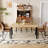Farmhouse Dining Table Set For 4 To 6 People, Rustic Style Wood Kitchen Table Set-2091317499-2091317477