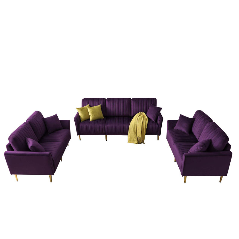 Canapé en velours 81,9 po Natteal