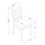L'ensemble de table de salle à manger 5 pièces pour 4 personnes comprend une table de cuisine ronde avec Dropleaf et 4 chaises de salle à manger en tissu de lin, 42 po x 42 po, noir et cerise-823366000-823365965-884979590