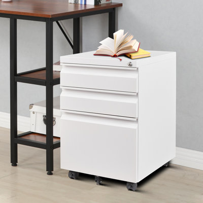 Cohligan 15.33'' Wide 3 -Drawer Mobile Steel File Cabinet -  Latitude RunÂ®, BA85383A0D27410C9D9AD5C60BD7DA4E