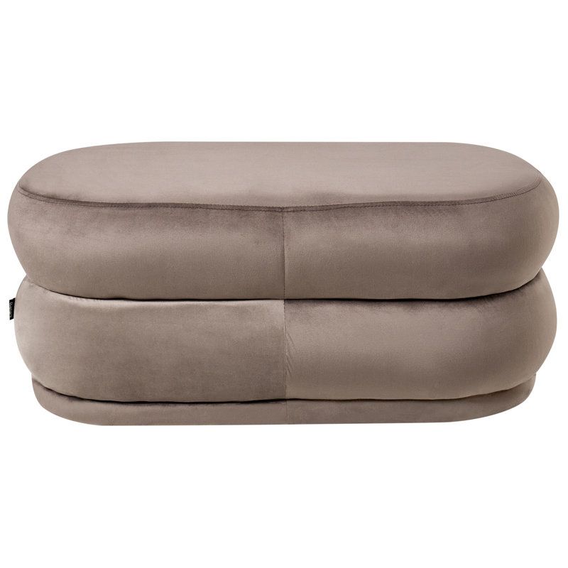 100% Polyester Upholstered Bench, Brown