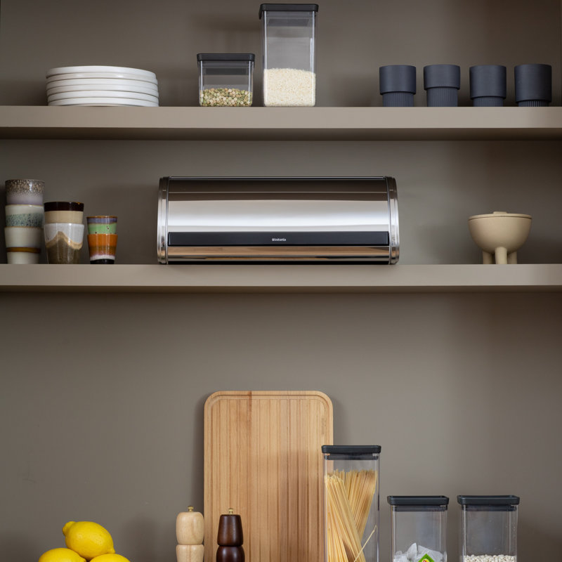 Brabantia Roll Top Bread Box, Brilliant Steel
