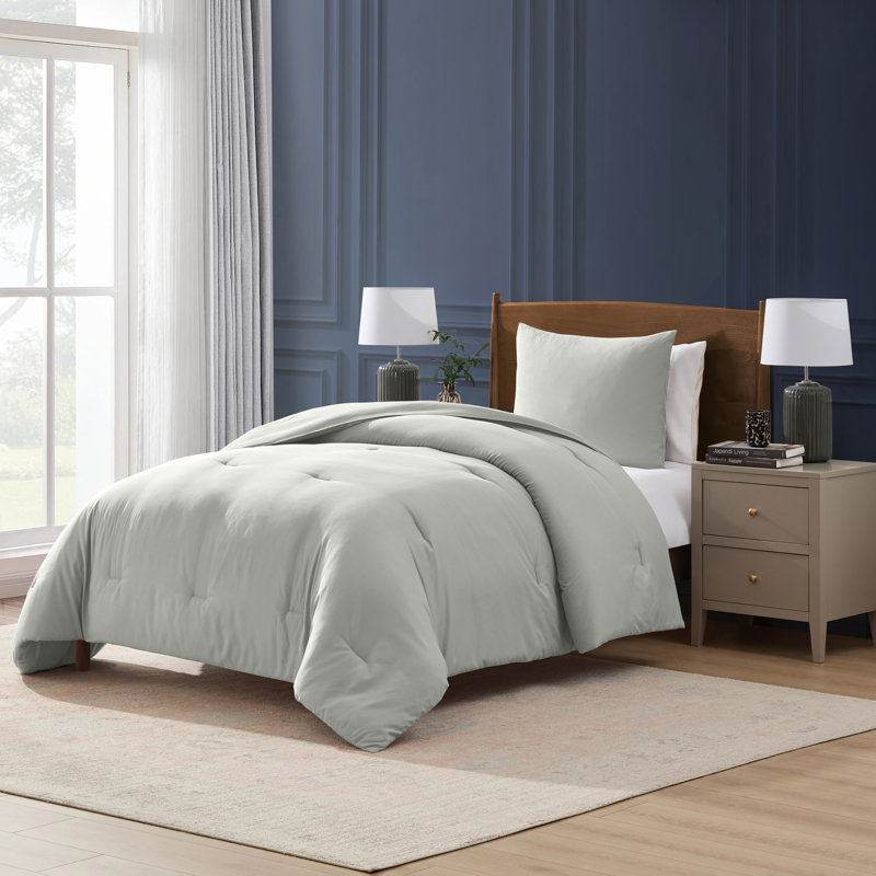 soft microfiber 2 piece comforter set with pillow sham, London Fog, Twin Comforter + 1 Standard Sham