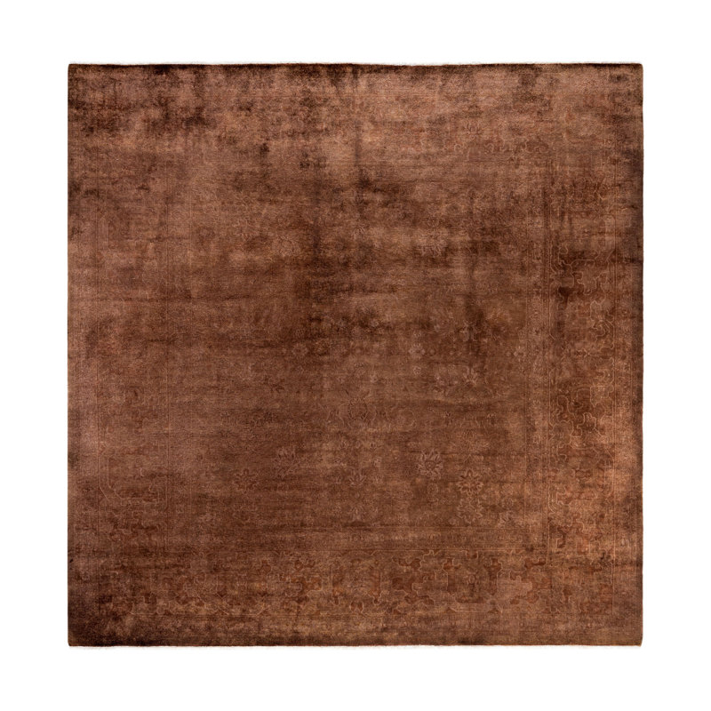 Overdyed One-of-a-Kind 8' 2" X 8' 3" Hand Knotted Area Rug