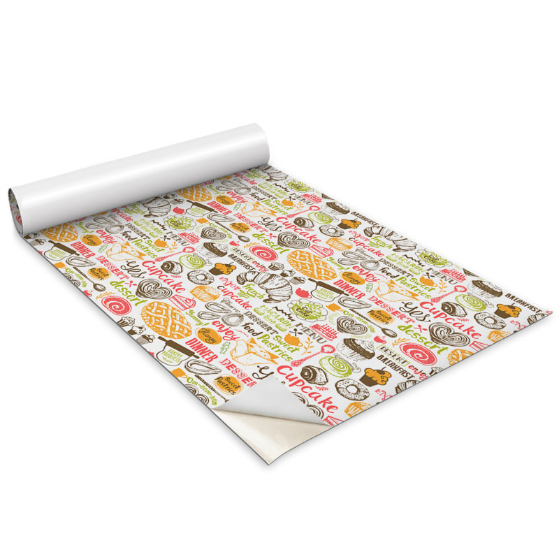 Matte Peel & Stick Wallpaper Roll 100x50 cm Dessert colorful sweets Self-adhesive veneer