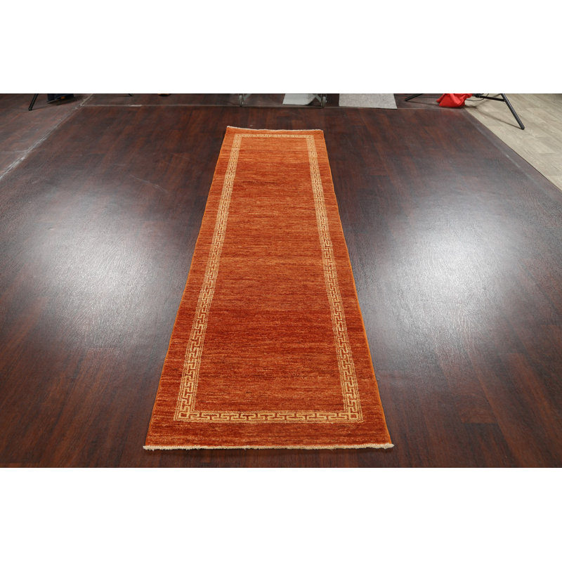 Bordered Gabbeh  Oriental Runner Rug 3x10