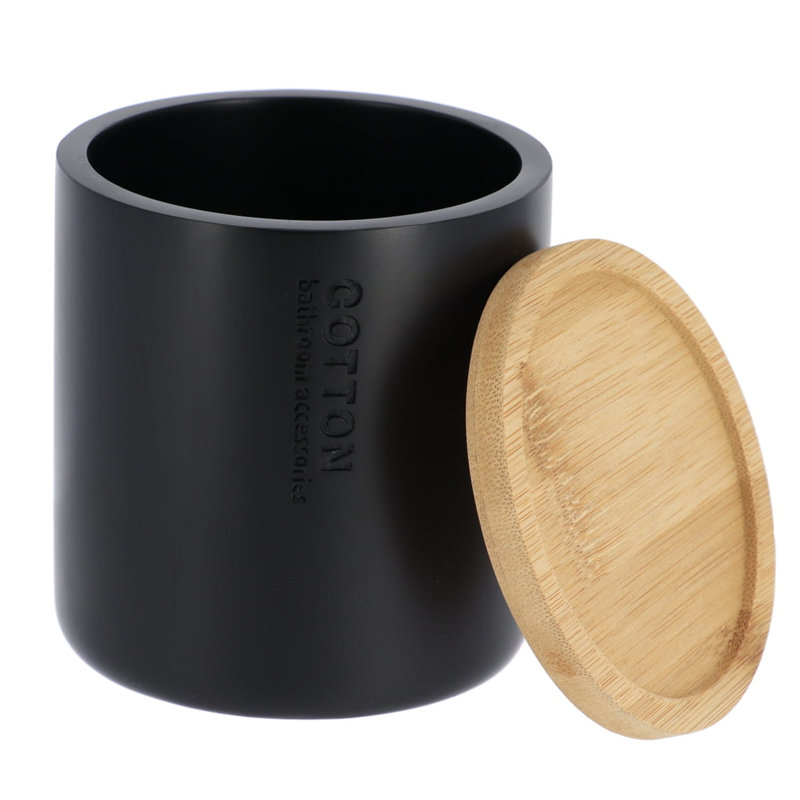 Contenant de rangement pour salle de bain Willis, Noir mat