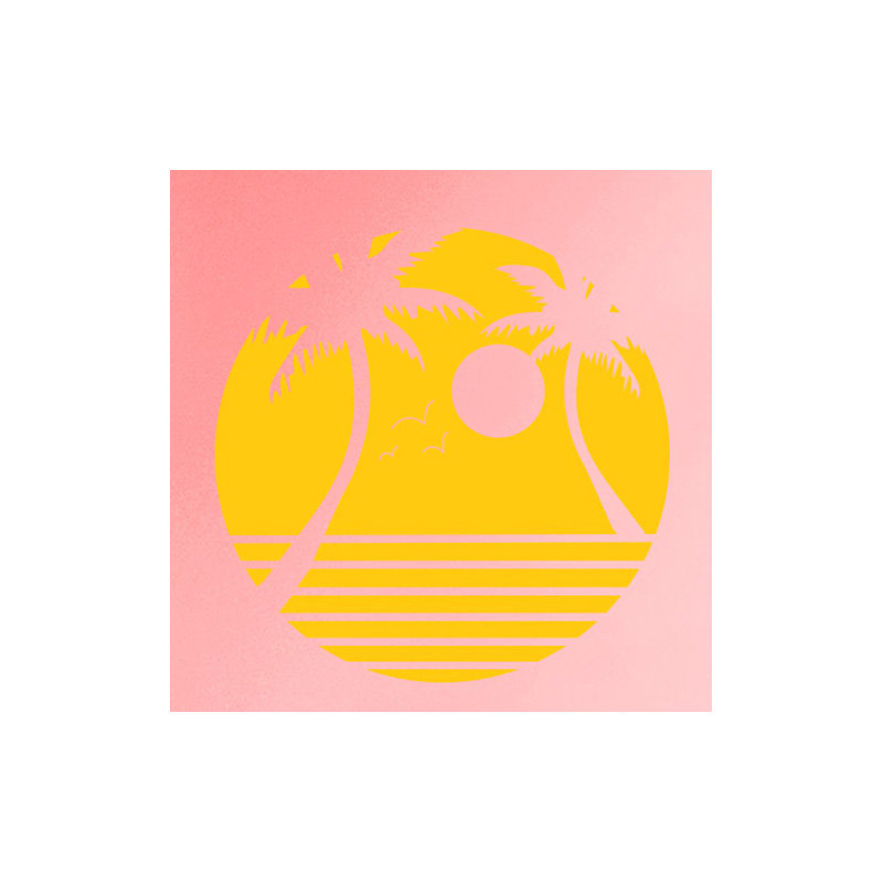 Nautical & Beach Non-Wall Damaging Wall Decal, Dark Yellow
