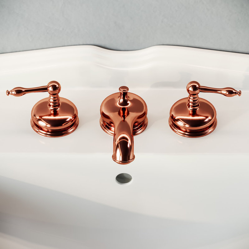 Widespread Single-handle Bathroom Faucet, Rose Gold