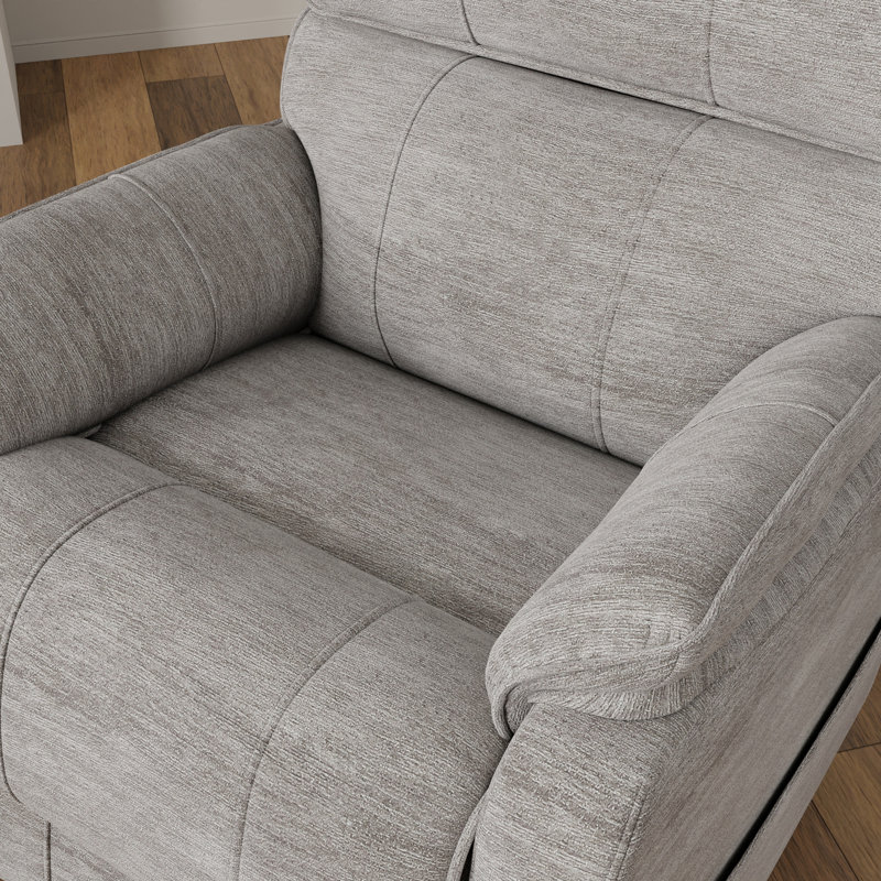 Fauteuil relevable moelleux en tissu colombe Lucie