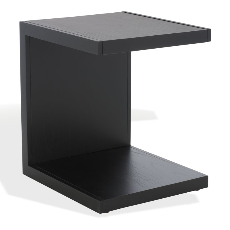 Tawney "C" Wood Accent Table, Black
