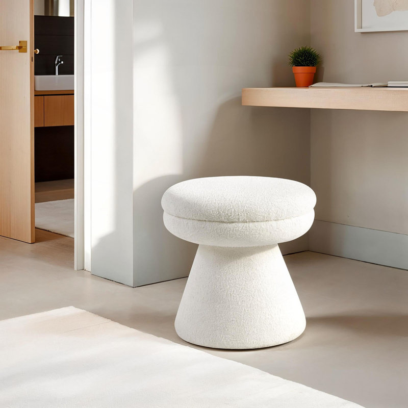 Tabouret d'appoint 1 pièce de style contemporain, Beige