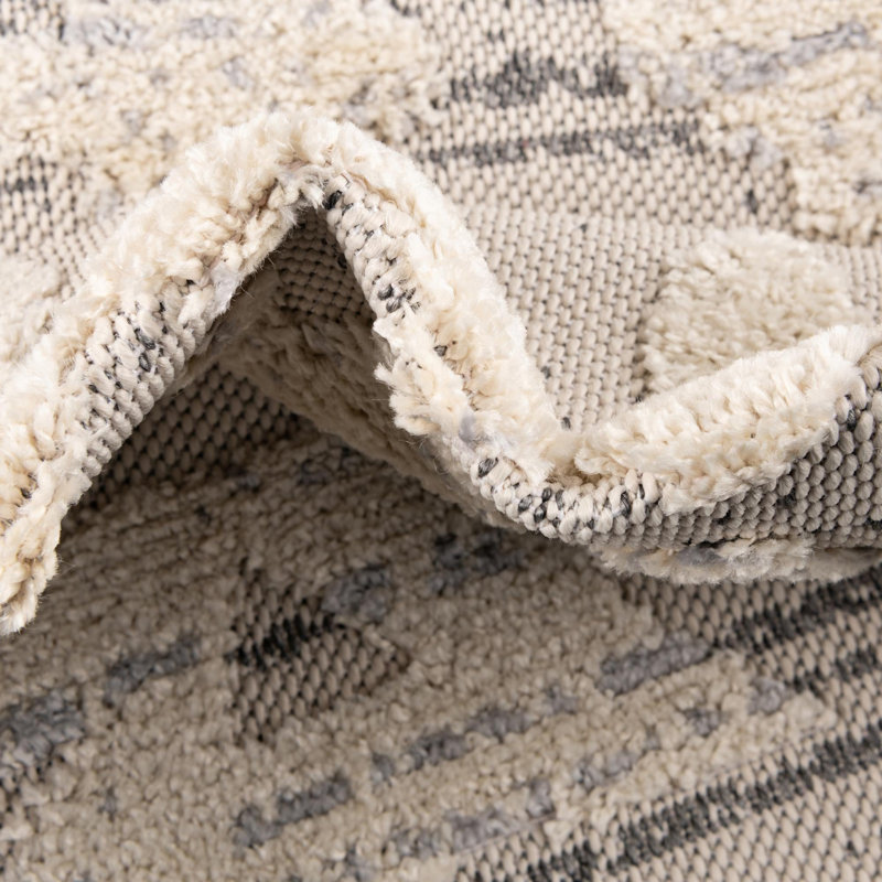 Groton Cream/Grey Area Rug, Round 3'3"