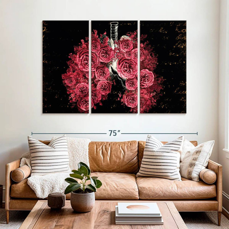 Harnek Rose Lungs, 42" H x 65" W