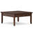 Artisan 36"W Solid Wood Transitional Square Coffee Table with Slatted Open Shelf and Framed Top Design