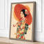 Woman with Red Parasol Art Deco - Wrapped Canvas-1537747007-1537747397