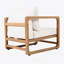 Chaise d'extérieur, fauteuil club en bois avec coussin