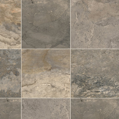 Carreau de porcelaine mat pour mur et plancher en ardoise 6 po x 6 po Wells
