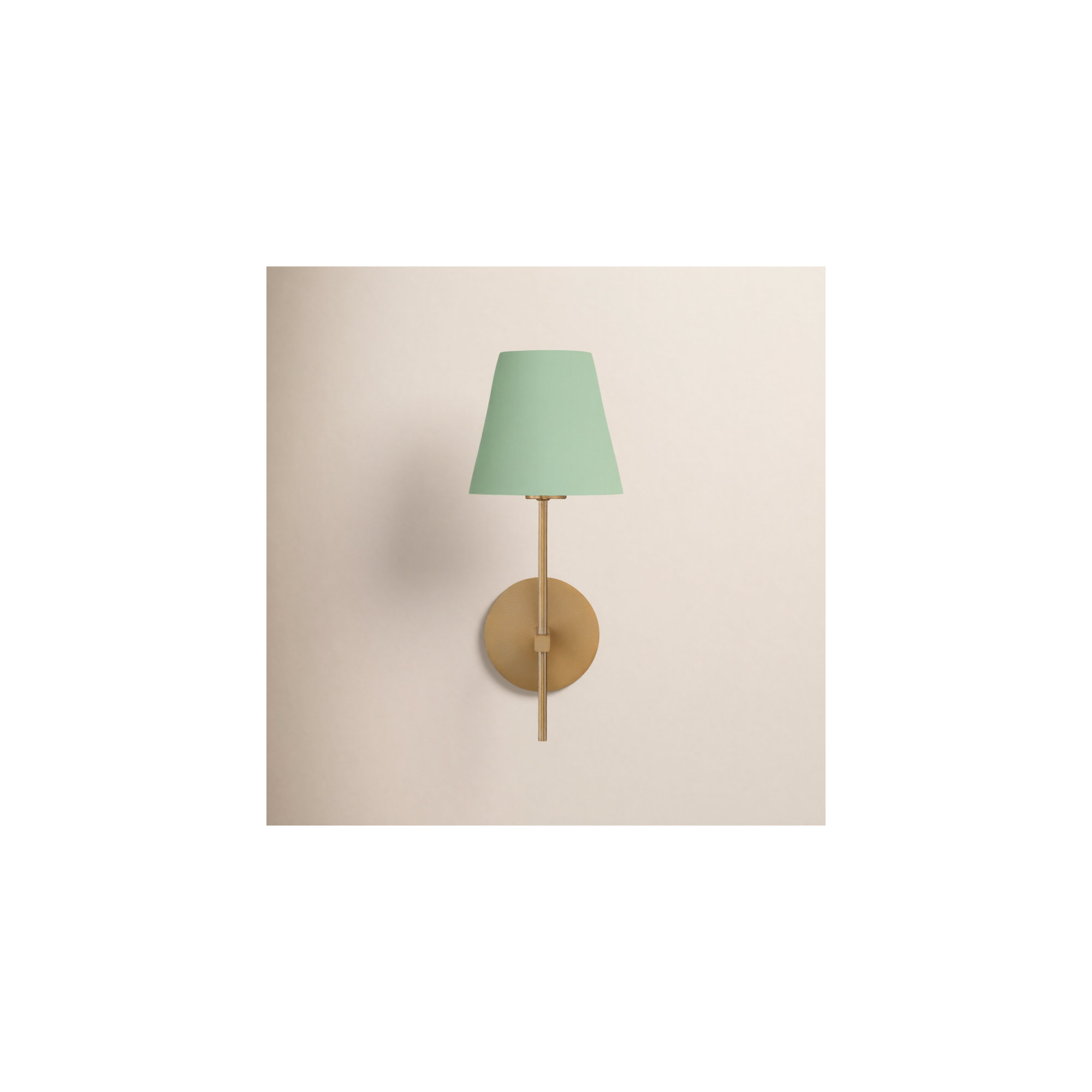 Kinston Single Light Steel Dimmable Wallchiere, Green