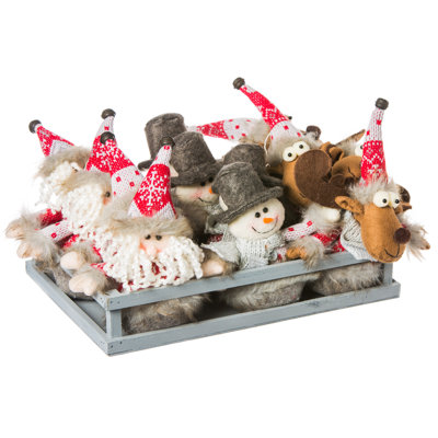 5.12'' Wood Animals Hanging Figurine Ornament