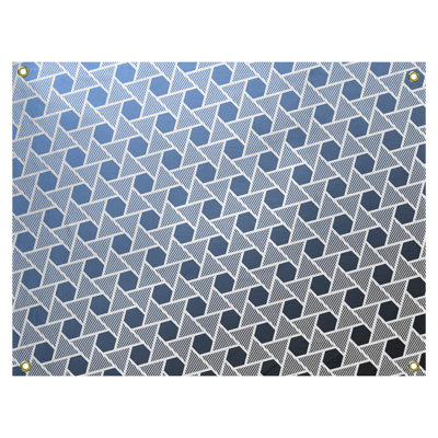 Tapisserie murale hexagonales et triangles